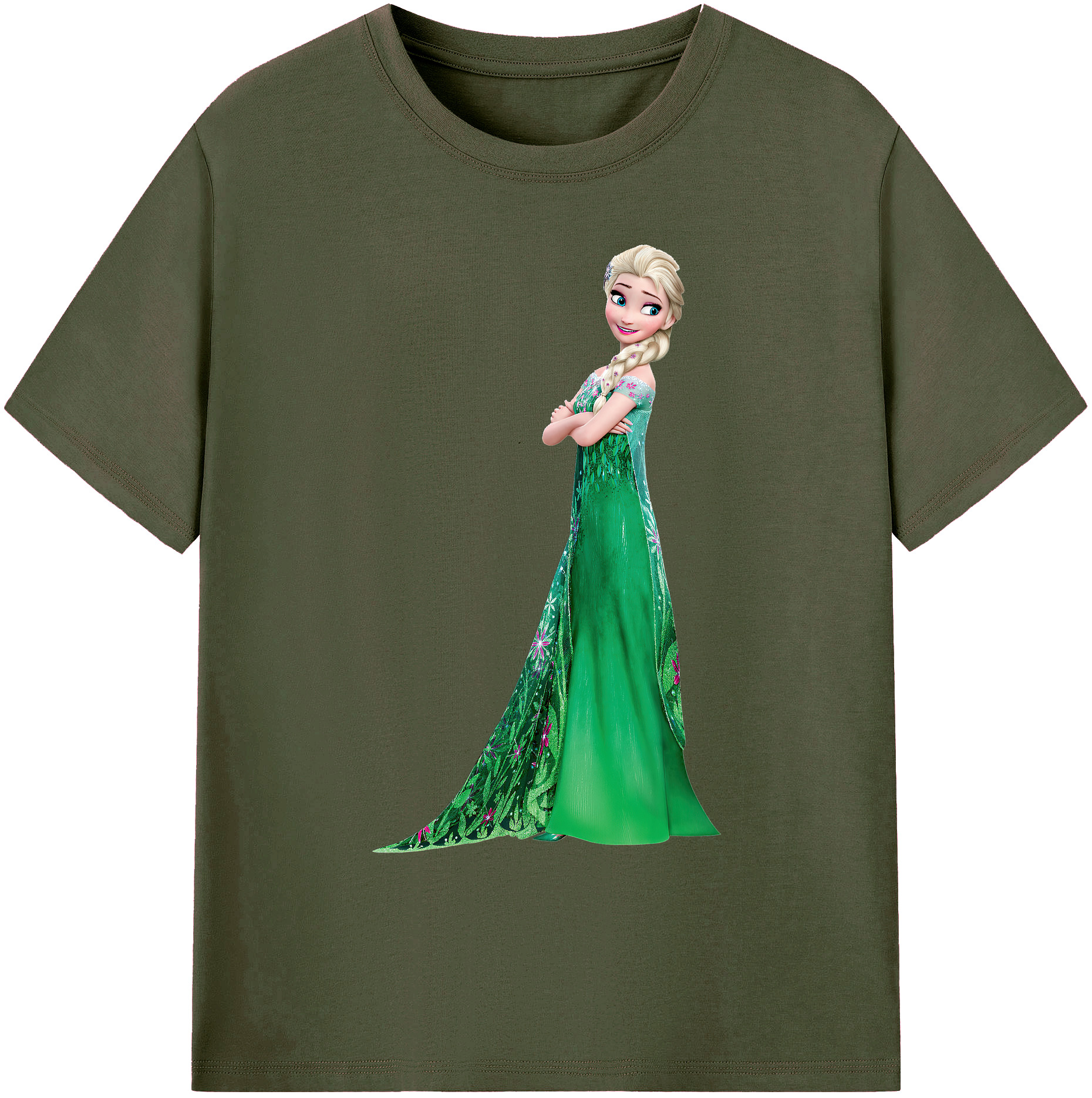 （画像用） アナと雪の女王 アンナ エルサ Frozen Anna Elsa 綿100％ メンズ半袖Tシャツ｜肌触りやわらか＆通気性